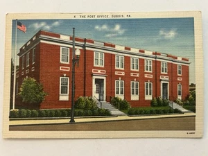 Dubois Pennsylvania PA Post Office Vintage Postcard 1945 - Picture 1 of 2