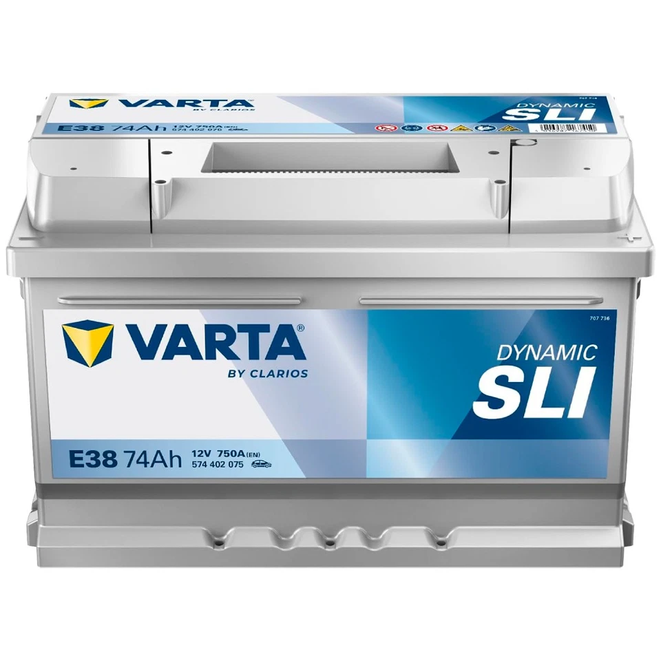 VARTA E38 Dynamic 574402075 Autobatterie 74Ah 12V Starterbatterie Batterie - Bild 1 von 3