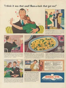 1940 Birds Eye Brand Frosted Foods Couple Swell Bean-o-Tash That Got Me Print Ad - Bild 1 von 1