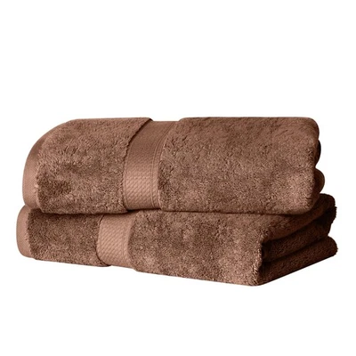 Egyptian Cotton Pile Bath Towel Set of 2, Ultra Soft Luxury Towels, Thick Plu... - Image 1 of 4