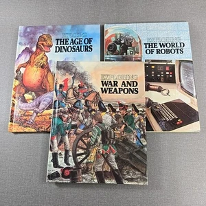 Exploring ~ Dinosaurs~Robots~Wars and Weapons ~ 3 Vintage Hardcover Books 1978 - Bild 1 von 18