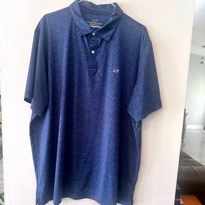 Vineyard Vines Herren XL Performance Poloshirt Blau Muster Golf - Bild 1 von 7