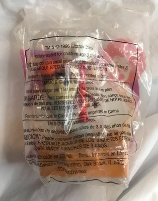 McDonald’s Space Jam 1996 - Taz the Tasmanian Devil Looney Tunes juguete nuevo sellado Foto 1 de 2