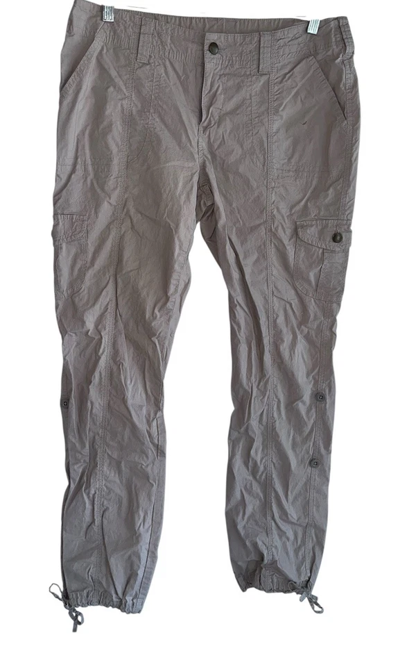 Boston Proper 女式可调式工装裤米色 10 码棉混纺 — 第 1/4 张图片