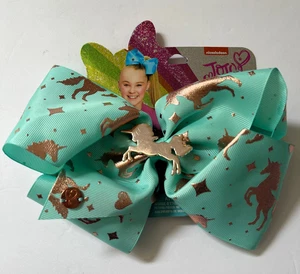 Nickelodeon JoJo Siwa UNICORN 8" Hair Cheer Bow Clip NEW NWT NIP - Picture 1 of 2