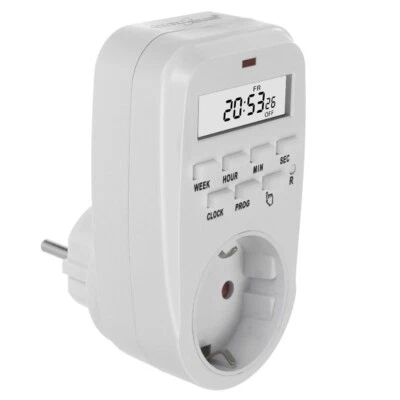 Zeitschaltuhr Steckdose Timer Digital Zeitschalter 3680W/16A/IP20 8 Programme - Bild 1 von 4
