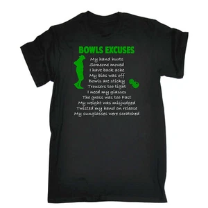 Lawn Bowls Excuses - Mens Novelty Funny T Shirt T-Shirt Tshirts - Picture 1 of 11
