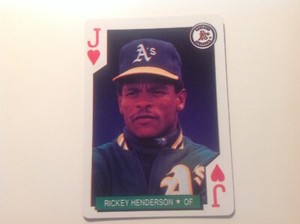 1991 U.S. Playing Cards All-Stars #JH Rickey Henderson 