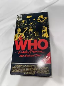 The Who Rocks America - 1982 American Tour Rare VHS CBS FOX Hi-Fi - Picture 1 of 10
