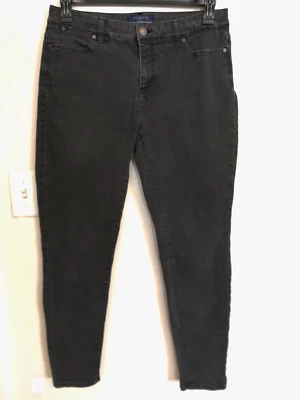 Pantalones de mezclilla Talbots para mujer 10 negros grises Jegging simplemente favorecedores de 5 bolsillos Foto 1 de 4