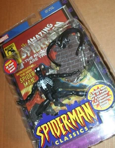 Marvel 6" SPIDER-MAN CLASSICS Black Symbiote Action Figure + Amazing #252 COMIC - Picture 1 of 12