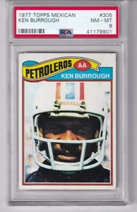 1977 Topps Mexican # 305 KEN BURROUGH Oilers Houston PSA 8 - Picture 1 of 1