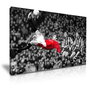 Eric Cantona Fußballer modernes Leinwand-Wandbild ~ 5 Größen - Bild 1 von 7