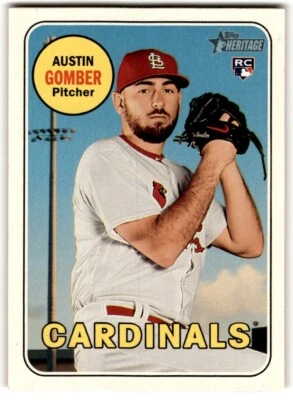 2018 Topps Heritage Austin Gomber Rookie #619 St. Louis Cardinals - Image 1 of 2