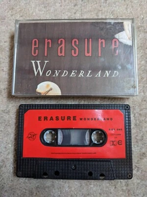 Erasure - Wonderland - Cassette Tape CSTUMM25 - Red & Blue Paper Labels - Image 1 of 4
