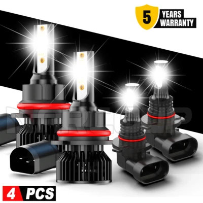 For Ford Explorer Sport Trac 2001-2005 LED Headlights Fog Bulbs Lamp - Image 1 of 4