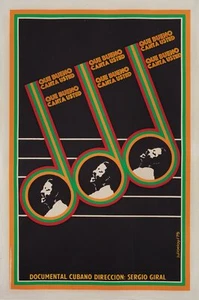 Póster cubano de 1975 de Que bueno canta usted - Imagen 1 de 1