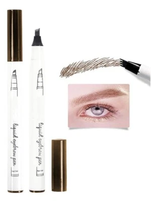 Microblading Tattoo Eyebrow Pen Liquid Ink Waterproof Tint Brow Eye Makeup Grey - Image 1 of 4