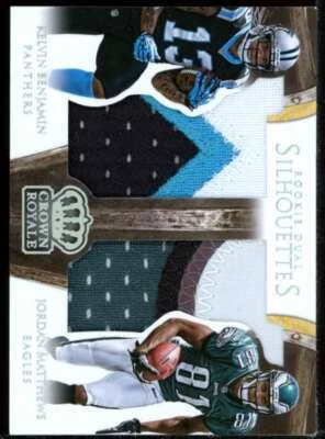 Jordan Matthews Kelvin Benjamin 2014 Crown Royale Dual Rookie Silhouettes #DSWR2 - Image 1 of 2