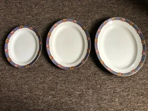 Three Vintage Art Deco Floral Platters x 3 china - Picture 1 of 4