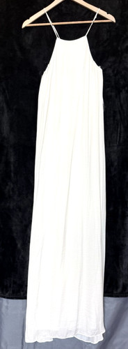 OFF WHITE Zara Maxi prendisole da spiaggia senza maniche taglia XS resort minimalista donna crociera