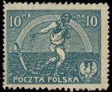 POLAND 154iii (Mi158v) - Sower and Rainbow of Hope "Pale Blue Green" (pa72130)