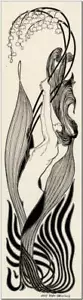 Art Nouveau Mermaid : Adolf Hofer : 1897 : Archival Quality Art Print 17x22 - Picture 1 of 2