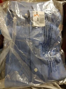 Lands End No Iron Pinpoint Oxford Jungen 18 Kleid Shirt französisch blau kurz SLV #22 - Bild 1 von 1