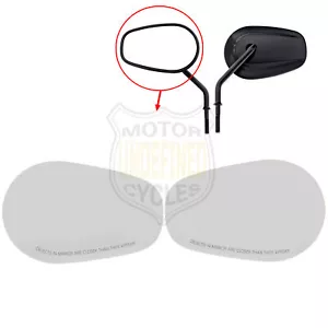 2X Rear View Mirror Lenses Tapered Replace Lens For Harley Touring - Foto 1 di 9