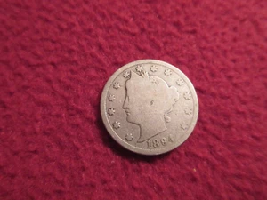 Philadelphia Liberty Head V 1894 níquel mejor fecha - circulación sin certificación - Imagen 1 de 4