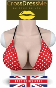 Silicone Breast Plate Forms C D E F G H Cup Crossdresser transgender Drag Queen - Picture 1 of 12