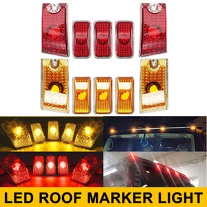 Roof Cab Marker Light w/LED Bulbs for Hummer H2 SUV SUT 2003-2009 Amber/Red - Picture 1 of 11