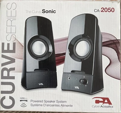Cyber Acoustics Curve Sonic 2.0 Computer Speaker System 3 Watts-CA2050———____32 - Image 1 of 4