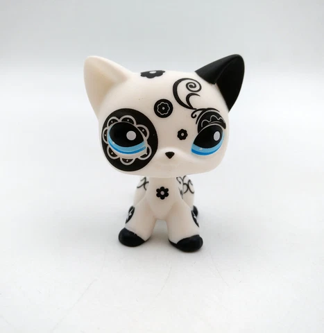 Mini Pet Shop Toys LPS Cat #1613 Custom OOAK Flowers Eyes Dalmatian Kids Rare Cover