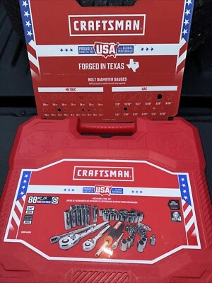 Sears Craftsman Nuevo de Lote Antiguo Raro 88 piezas Juego de Herramientas Mecánicas ÚLTIMO JUEGO EE. UU. TEXAS Cmmt45018 Foto 1 de 4