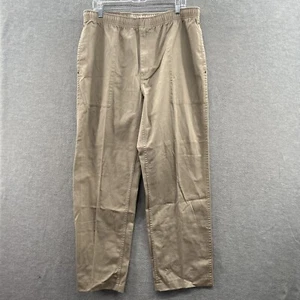 eddie bauer neu mit Etikett neu Vintage beige Baggy weites Bein Kordelzug Herrenhose Größe L - Bild 1 von 8