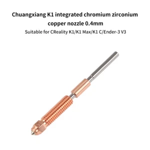 Für Creality K1 /K1 Max /K1 C /Ender-3 V3 3D-Drucker Zirkonium Kupferdüse 0,4mm - Afbeelding 1 van 8