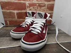 Vans Suede Pomegranate White Skate Shoes Little Kids Size 12.0 K, - Picture 1 of 8