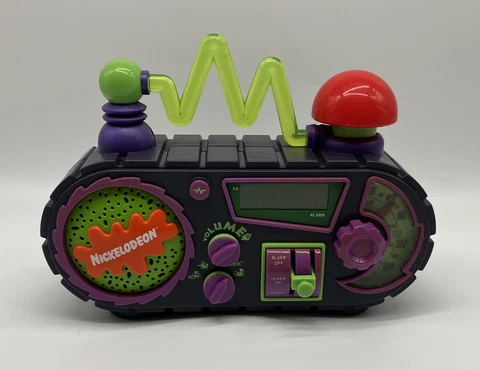 VTG Nickelodeon Time Blaster Rise & Slime Alarm Clock Radio TESTED WORKS 1995 Cover