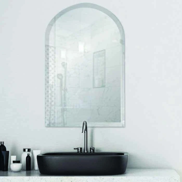 Regency Arch Frameless Wall Mirror Size: 30"H x 18"W - Image 1 of 1