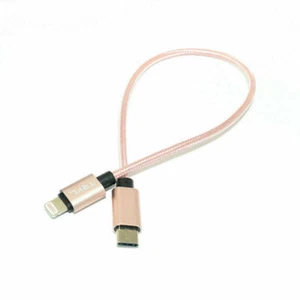 TRVL Apple Lightning to USB-C Charging Cable iPhone 13 12 11 Pro Mini Rose Gold - Picture 1 of 5