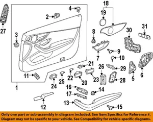 MERCEDES OEM 15-23 C300 Front Door Interior Trim-Trunk Switch 20590516188R73 - Picture 1 of 1