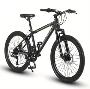 Adventure Ready Robust Mountain Bike, Steel Frame, 21 Shimano Speed And 24" Tire - Picture 1 of 7