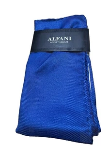 Alfani Pocket Square Mens 100% SILK- Blue - Picture 1 of 3