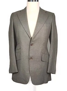Asser Turnbull - Vintage Olive Wool Sport Coat - Ticket Pocket - 37R - Bild 1 von 19