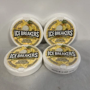 Ice Breakers Limited Edition GOLDEN PINEAPPLE Sugar Free Mints Qty 4 (1.5 Oz) - Picture 1 of 4