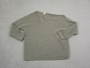 Minnie Rose Sweater Womens Medium Brown Beige 100% Cashmere Drop Shoulder Ladies - Picture 1 of 14