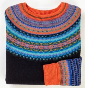 Eribe Alpine Fairisle verzauberter Wollpullover dunkelblau Größe Small - Bild 1 von 7