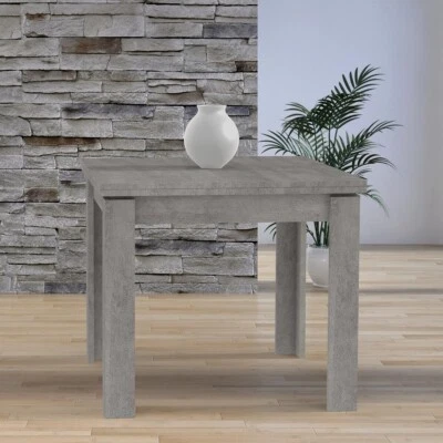 TAVOLO QUADRATO ALLUNGABILE LIBRO CM 80 90 100 LEGNO PRANZO RODI CEMENTO ZELDA - Immagine 1 di 3