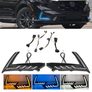 For Honda CR-V CRV  2023-2025 LED DRL Fog Light Turn Signal With Sensor Hole - Picture 1 of 12